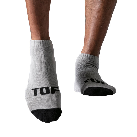 TOF Paris Men's Low-Cut Socks Grey – Comfort & Subtle Style