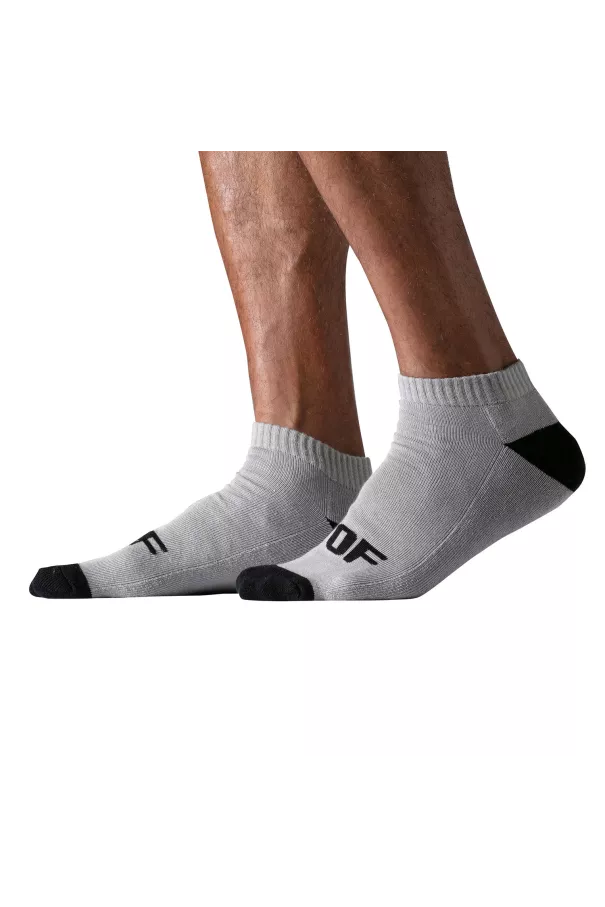 TOF Paris Men's Low-Cut Socks Grey – Comfort & Subtle Style