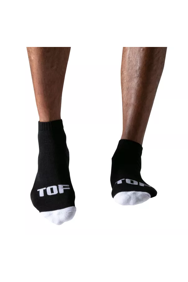 TOF Paris Men's Low-Cut Socks Black – Comfort & Subtle Style