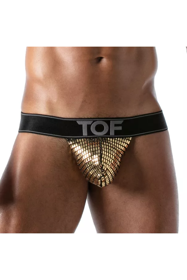 Star Stringless Thong Gold