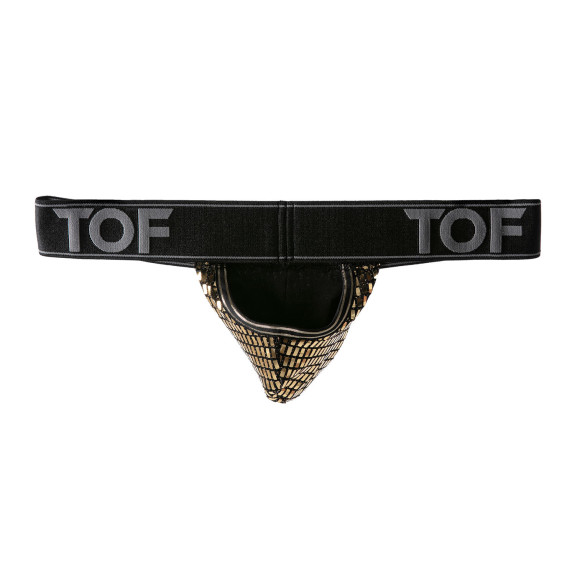 Star Stringless Thong Gold