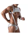 Men Harness- Silver Harness - Suspender - Bikini Silver