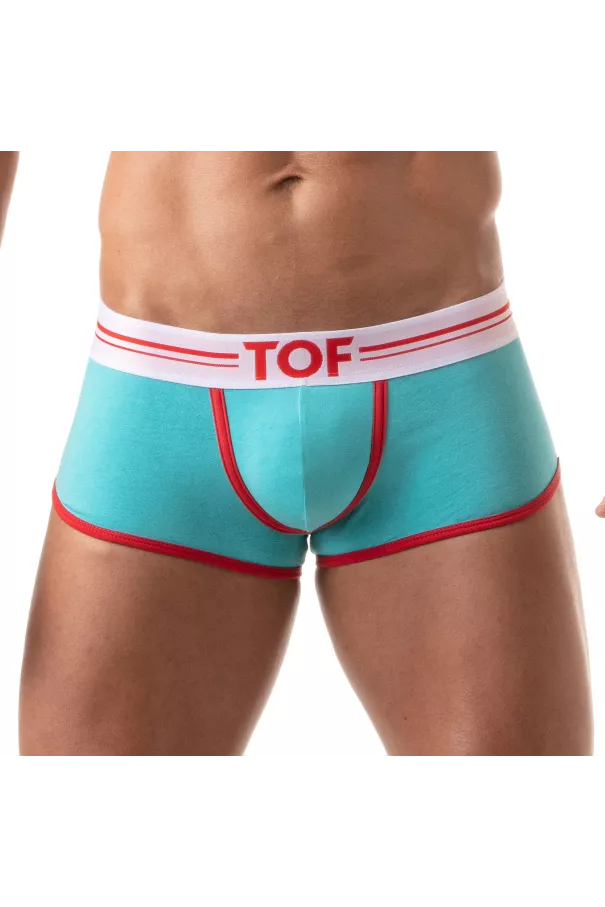 Boxer French Turquoise - Men's Cotton Trunks and Shorties | TOF Paris