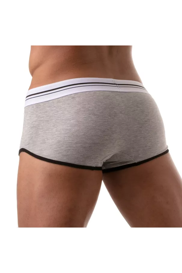 Boxer French Heather Grey - Men's Cotton Trunks and Shorties | TOF