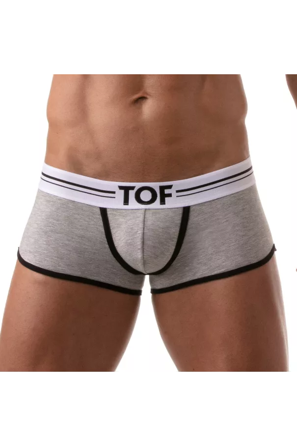 Boxer French Heather Grey - Men's Cotton Trunks and Shorties | TOF
