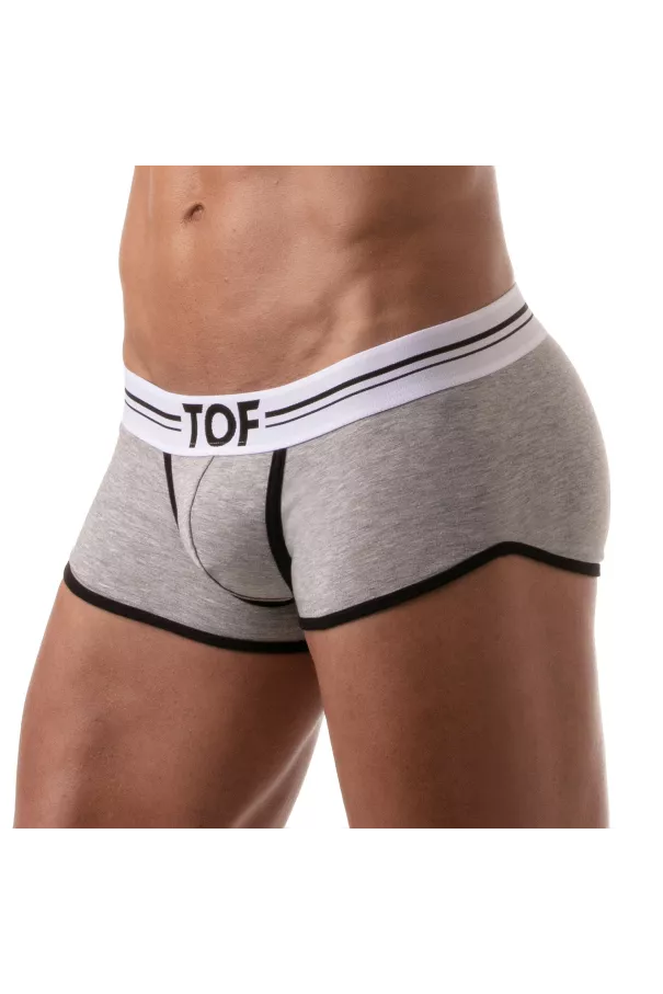 Boxer French Heather Grey - Men's Cotton Trunks and Shorties | TOF