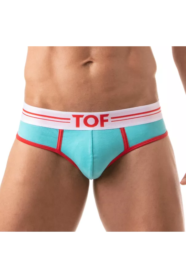 French Brief for Men Turquoise - High-Cut Style and Comfort by TOF Paris