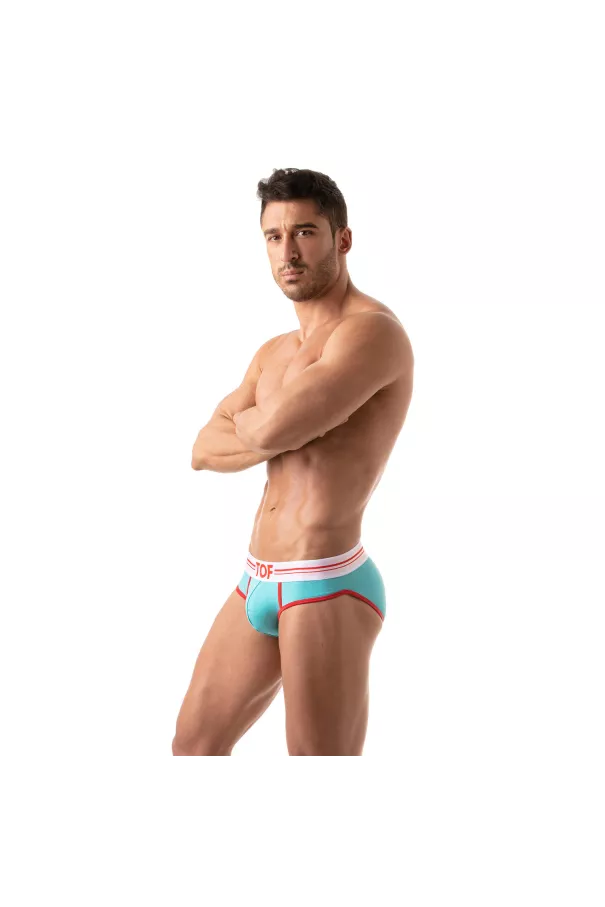 French Brief for Men Turquoise - High-Cut Style and Comfort by TOF Paris