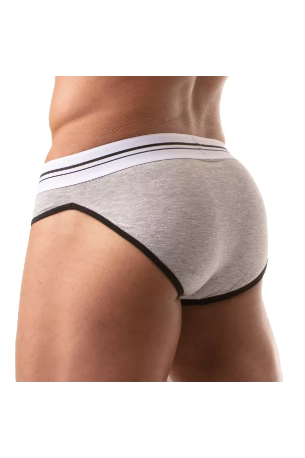 French Brief for Men Heather Grey - High-Cut Style and Comfort by TOF Paris