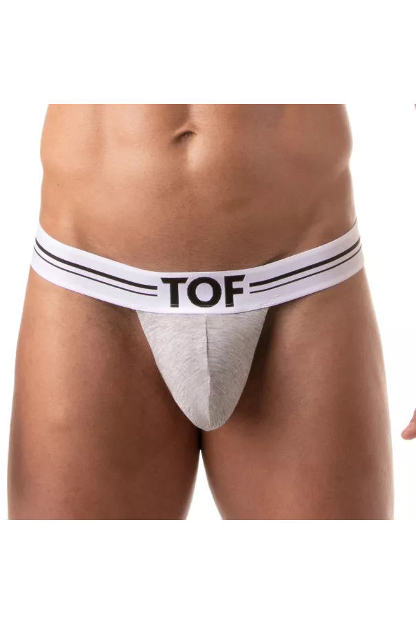 Stringless Thong for Men Heather Grey - Sexy and Comfortable by TOF Paris