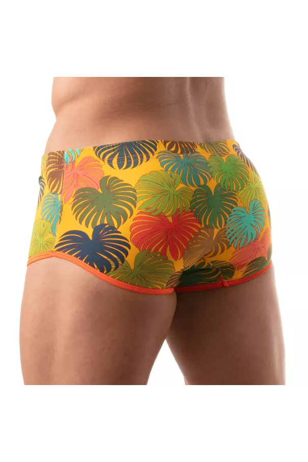 Floral Brazilian Swimsuit Yellow