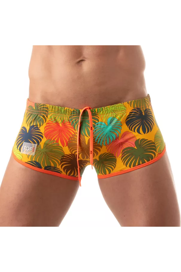 Floral Brazilian Swimsuit Yellow