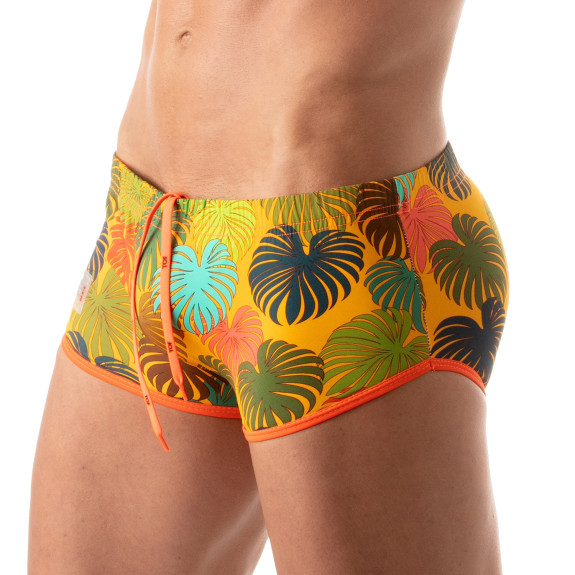 Floral Brazilian Swimsuit Yellow