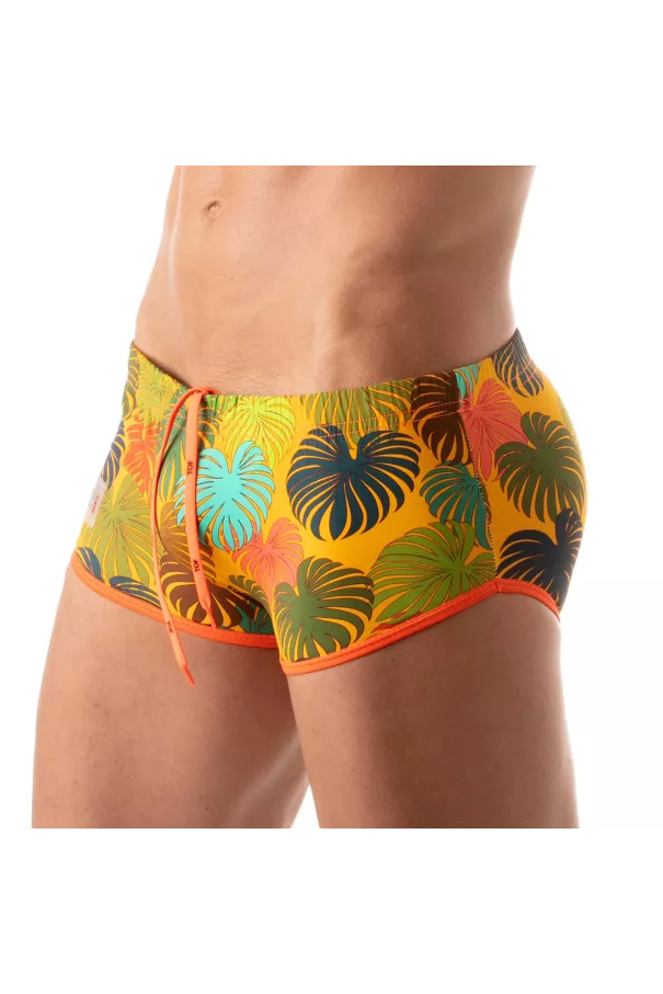 Floral Brazilian Swimsuit Yellow
