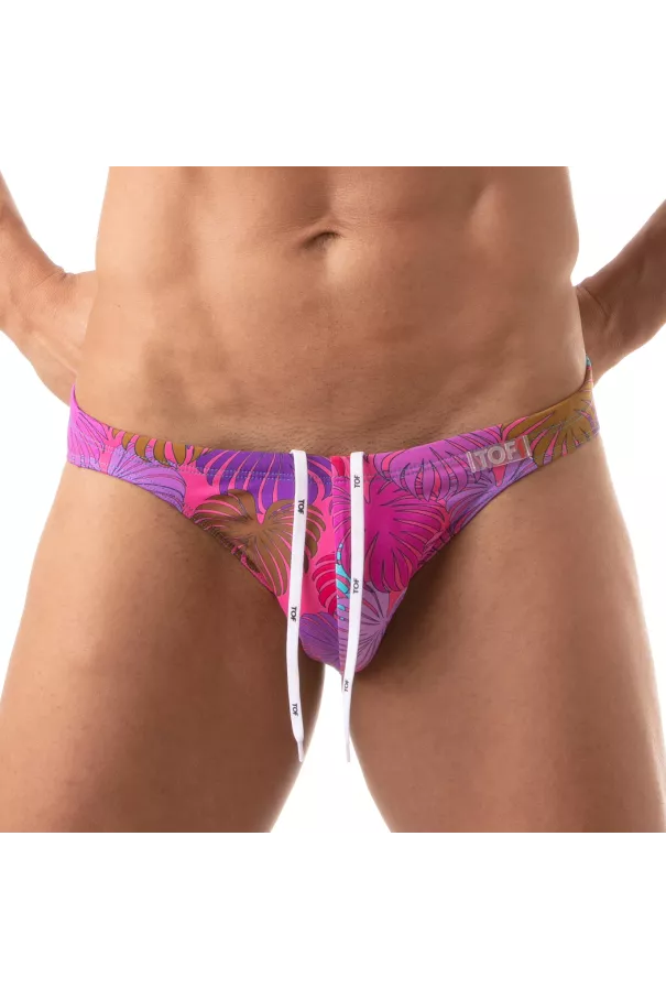 Floral Pink Bikini for men | FLORAL | TOF Paris