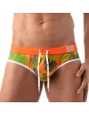 Floral Swim Brief Yellow