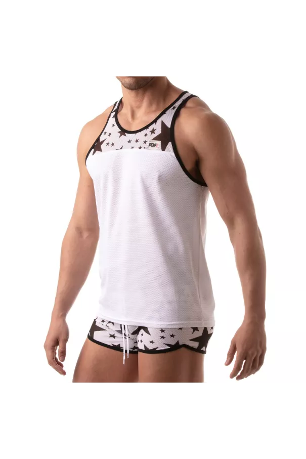 See through tank top | FLORAL | TOF Paris