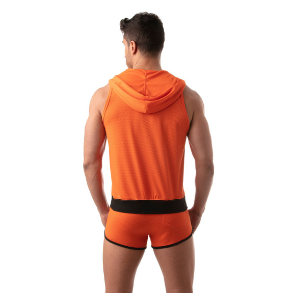 Mesh sleveless hoodie | Olympic | TOF Paris