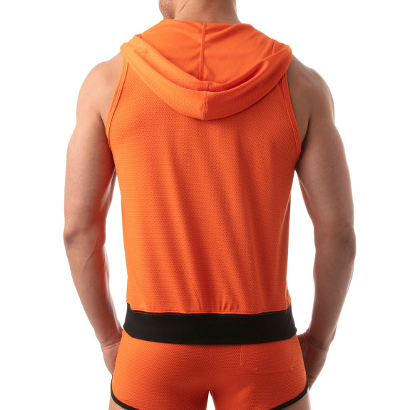 Mesh sleveless hoodie | Olympic | TOF Paris