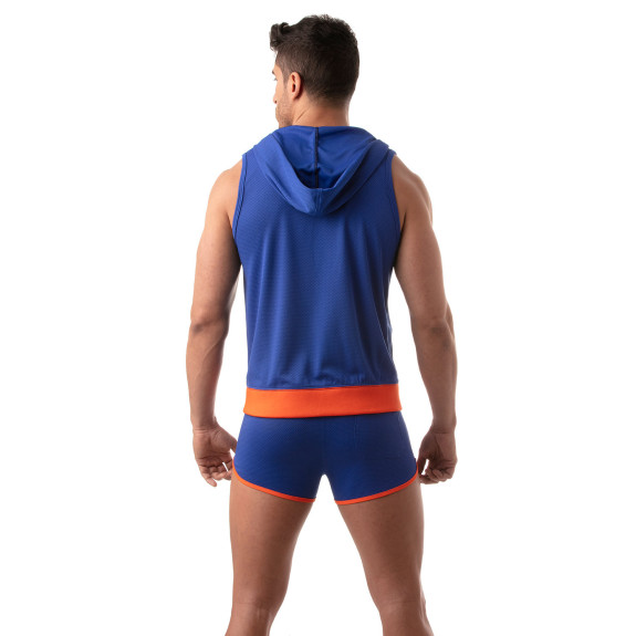 Mesh sleveless hoodie | Olympic | TOF Paris