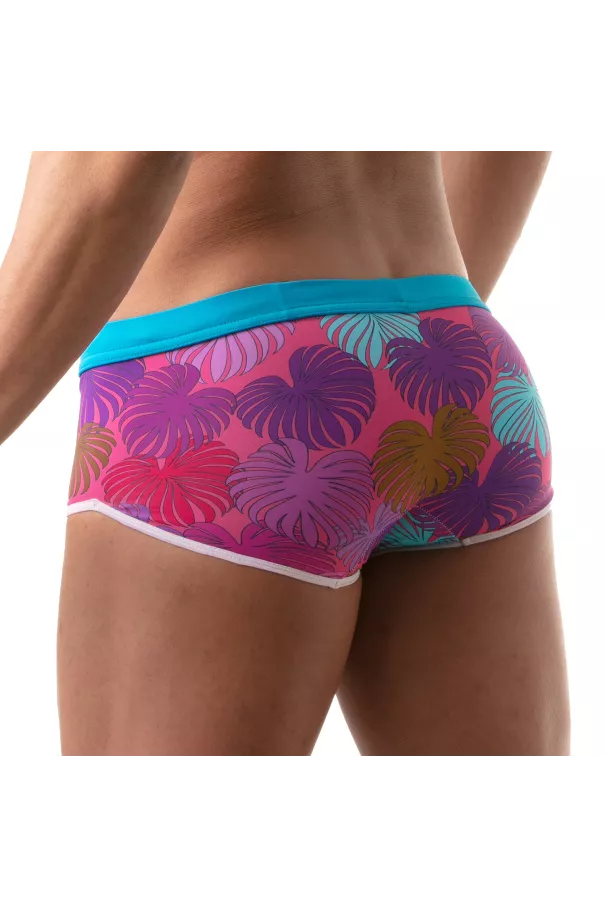 Floral Swim Trunk Pink