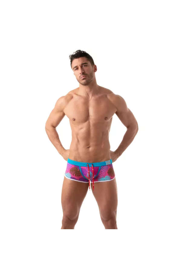 Floral Swim Trunk Pink