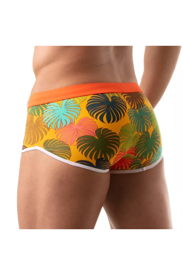 Floral Swim Trunk Yellow