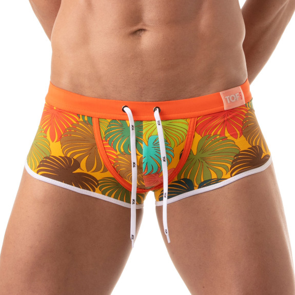 Floral Swim Trunk Yellow