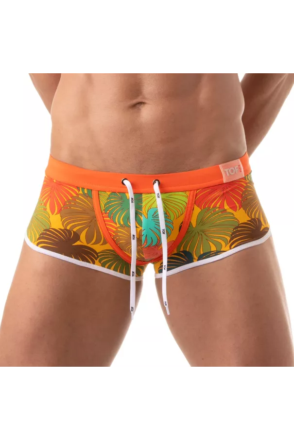 Floral Swim Trunk Yellow