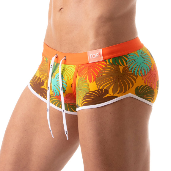 Floral Swim Trunk Yellow