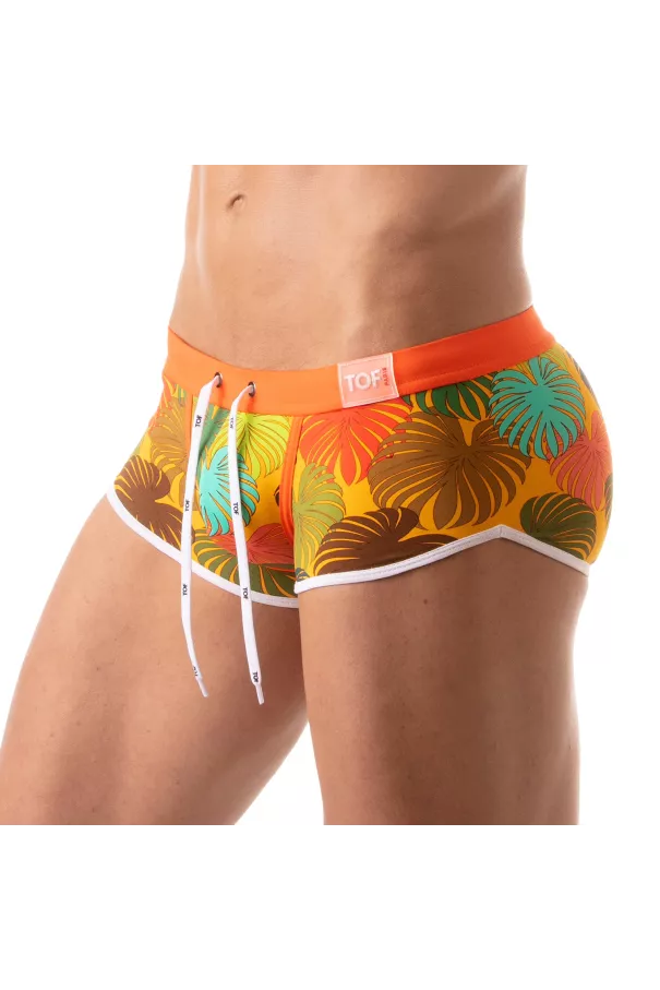 Floral Swim Trunk Yellow