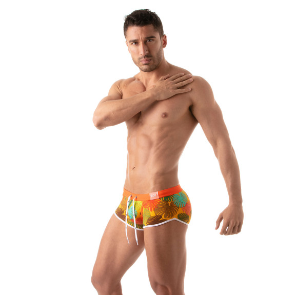 Floral Swim Trunk Yellow