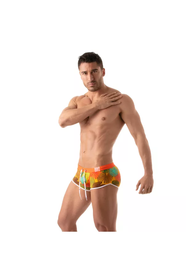 Floral Swim Trunk Yellow