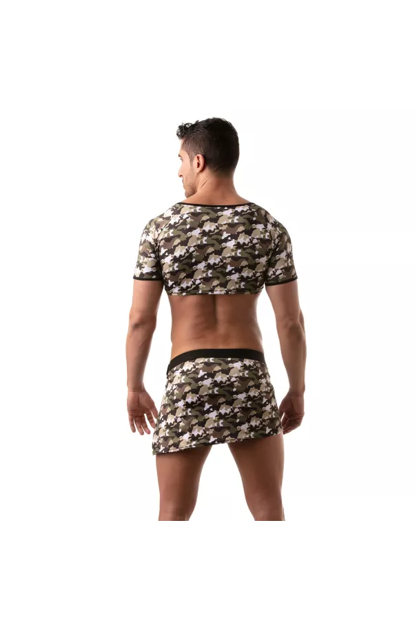 Crop Top - Camo Khaki | Iconic | TOF Paris