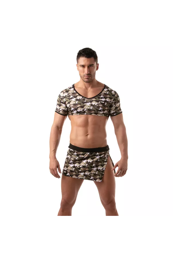 Crop Top - Camo Khaki | Iconic | TOF Paris