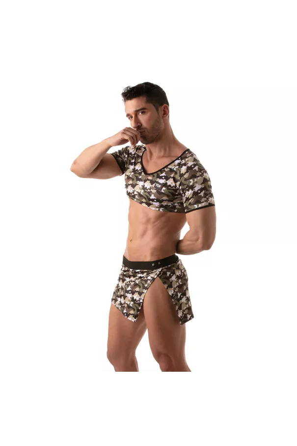Crop Top - Camo Khaki | Iconic | TOF Paris