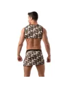 Iconic Sleeveless Crop Top - Khaki camouflage