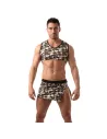 Iconic Sleeveless Crop Top - Khaki camouflage