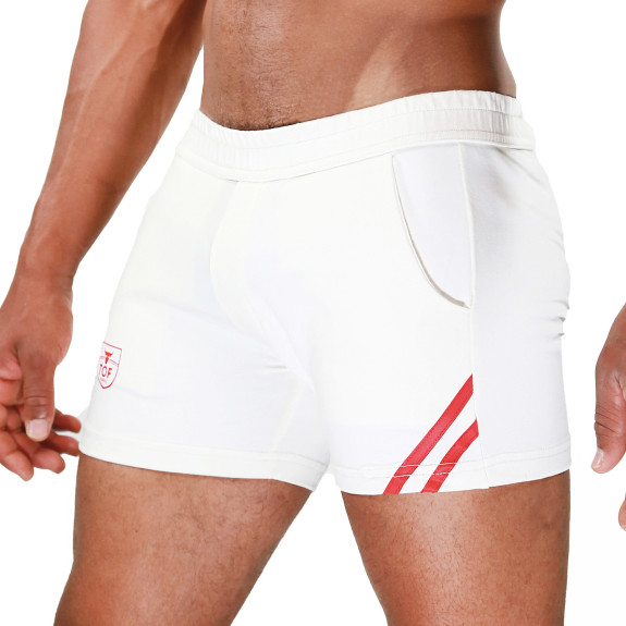 Paris Shorts White/Red