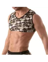 Iconic Sleeveless Crop Top - Khaki camouflage