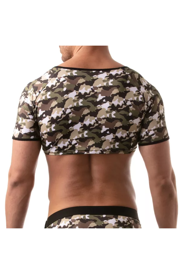 Crop Top - Camo Khaki | Iconic | TOF Paris