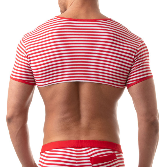 Sailor Crop Top Red - Sexy Nautical Style for Men | TOF Paris