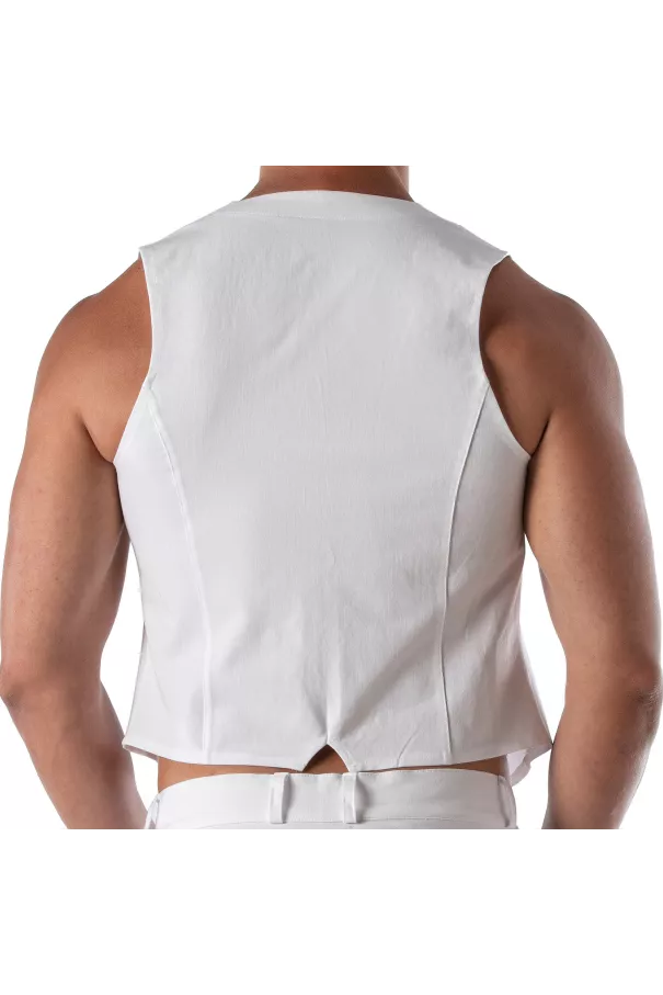 Chain Vest - White - Back