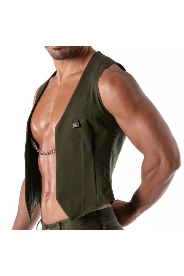 Patriot Chain Vest - Khaki with Tof logo