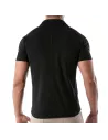 Piqué cotton shirt - Black
