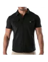 Piqué cotton shirt - Black