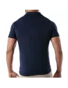 Piqué cotton shirt - Navy