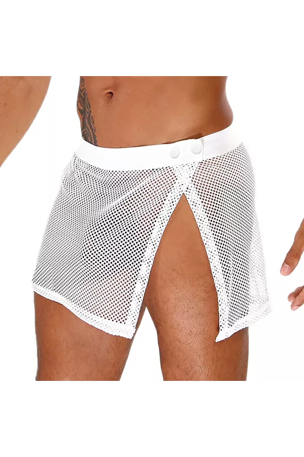 Circuit Mesh Skirt - White| Tof Paris