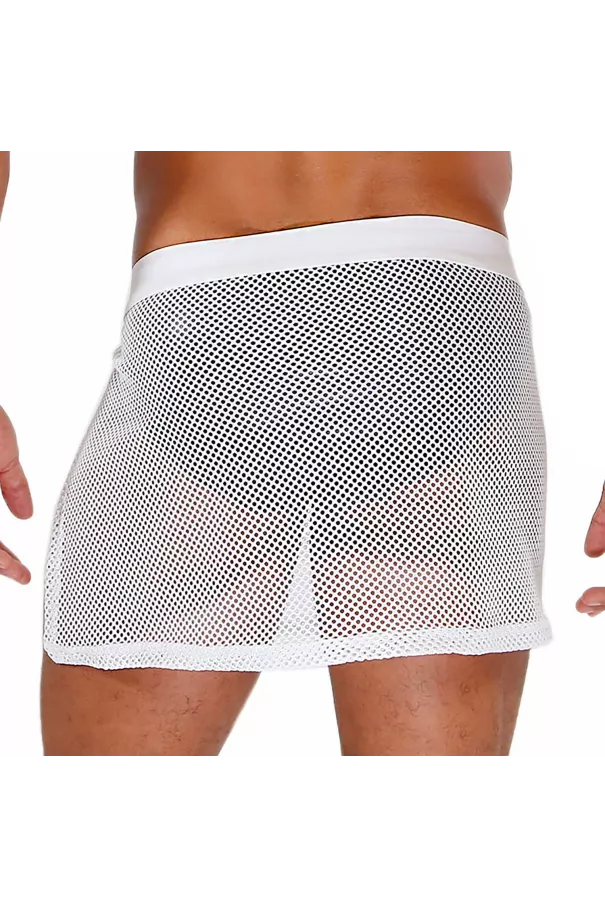 Circuit Mesh Skirt - White| Tof Paris