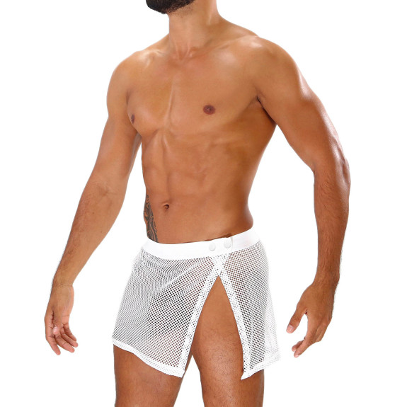 Circuit Mesh Skirt - White| Tof Paris
